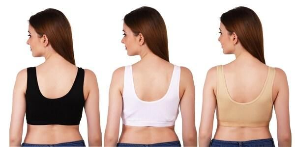 Women’s Cotton Air Bra – Pack of 3 | Comfortable Everyday Support | Multicolor
