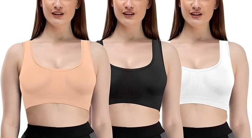 Women’s Cotton Air Bra – Pack of 3 | Comfortable Everyday Support | Multicolor